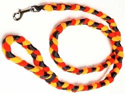 Genuine Dog Gear Braided Multi Color Fleece Snap Leash