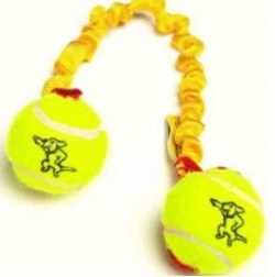 Genuine Dog Gear Bungee Ball Tug with Tennis Balls